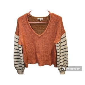 Madewell Balloon-Sleeve Pullover Sweater in Colorblock Women’s Xs